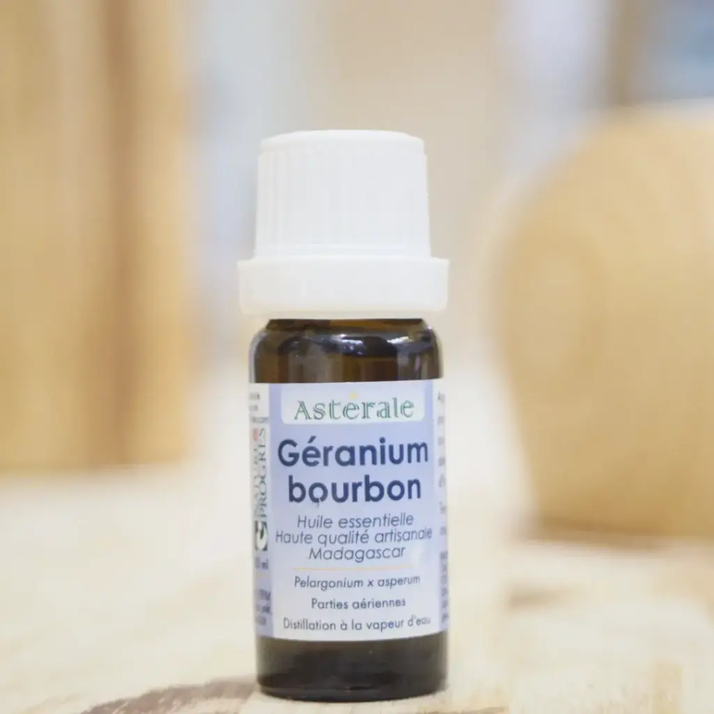 GÉRANIUM BOURBON en huile essentielle en 10 ml ASTÉRALE