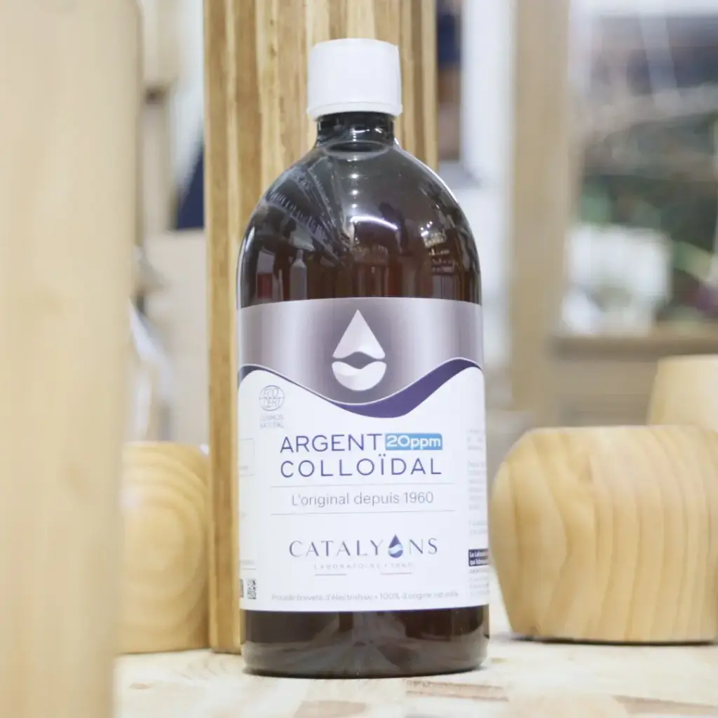 ARGENT COLLOÏDAL 20 ppm (usage externe) en 1 litre CATALYONS