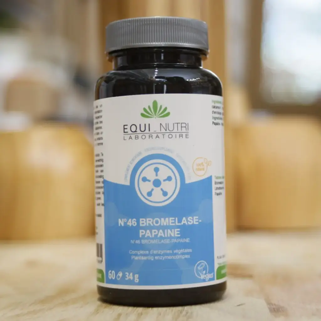 BROMELASE/PAPAINE N°46 en 60 gélules EQUI-NUTRI (n26)