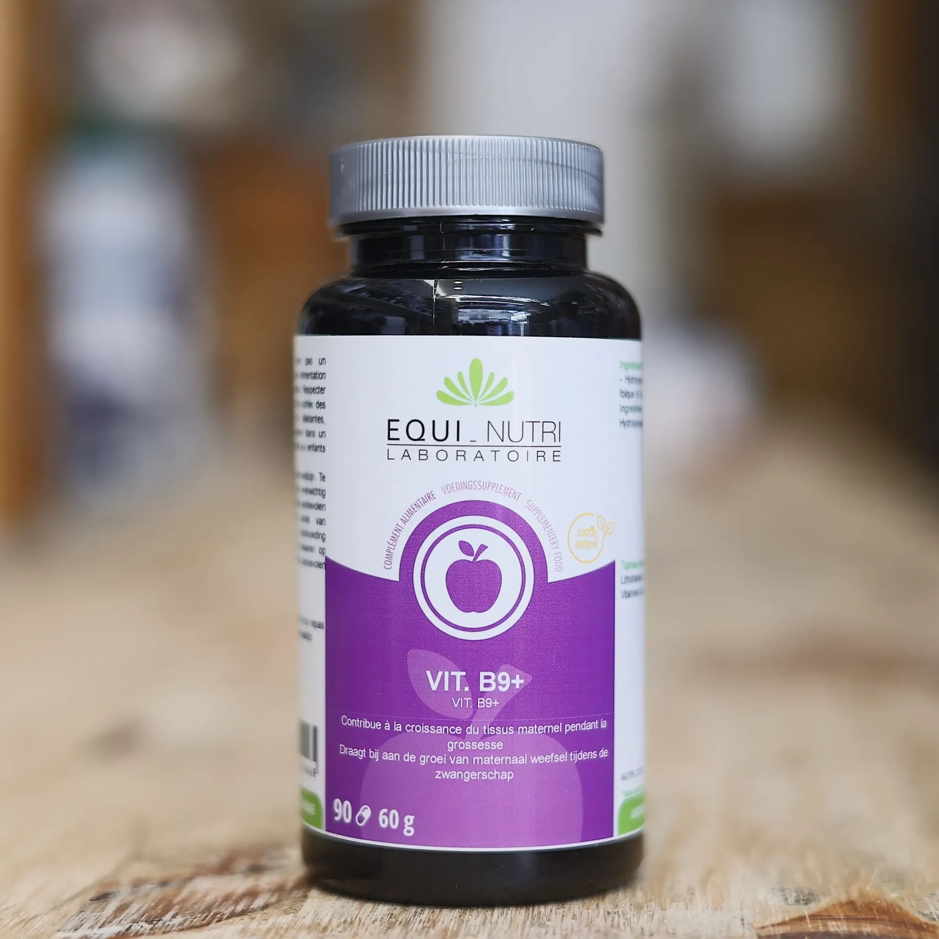 B9 vitamine ACIDE FOLIQUE en 90 gélules en 600 mcg EQUI-NUTRI