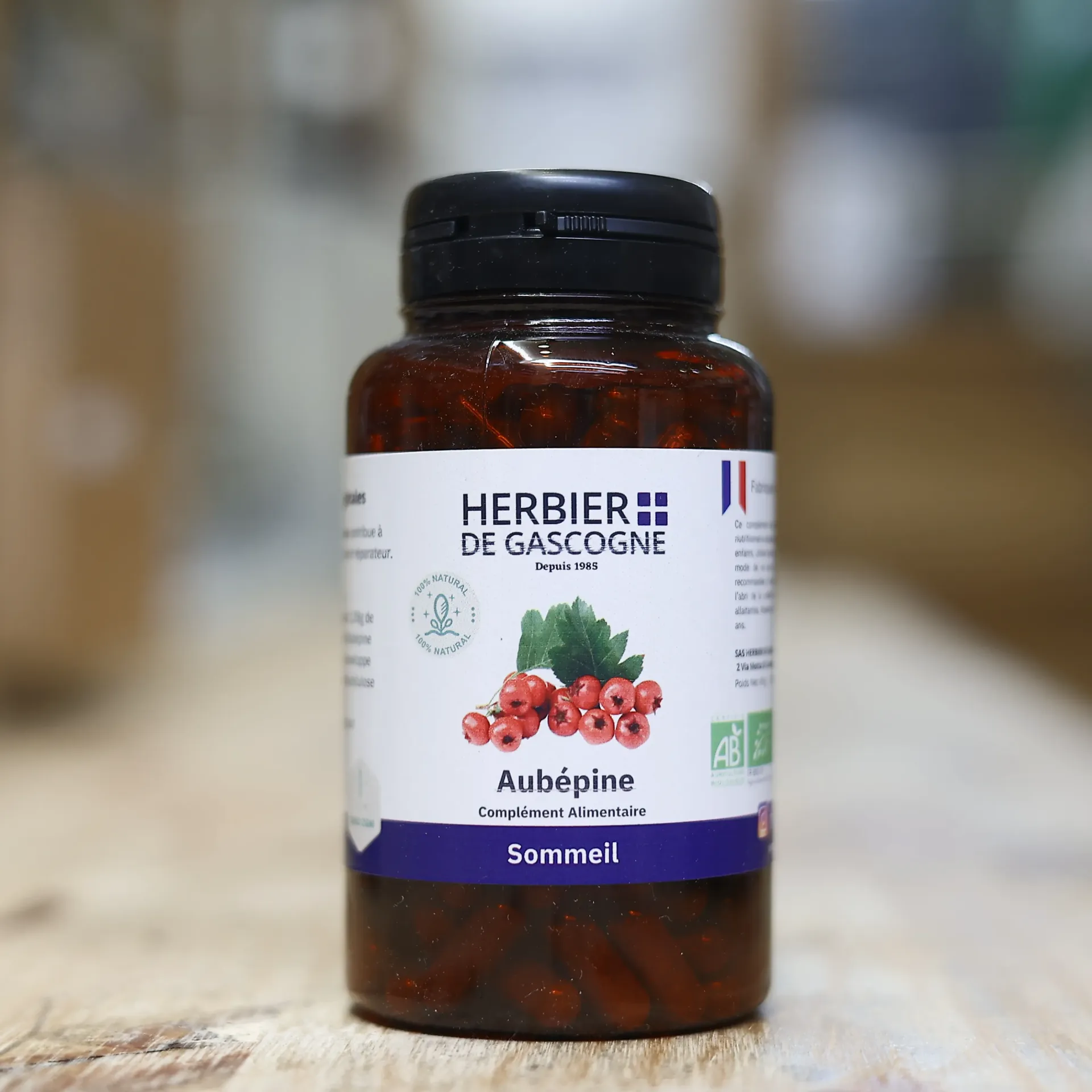 [HGBAUB200] AUBÉPINE BIO 200 gélules en 270 mg/gél. Herbier de Gascogne