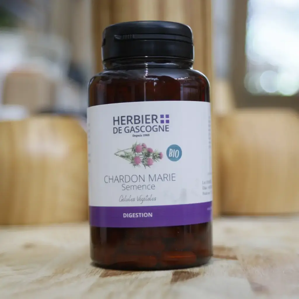 [HGBCM200] CHARDON MARIE SEMENCE BIO en 200 gélules végétales de 240 mg/gél Herbier de Gascogne