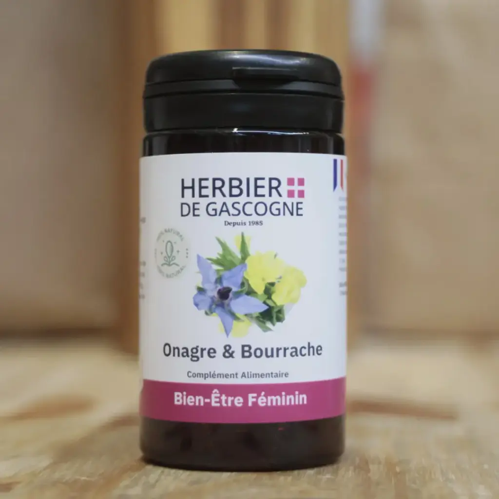 HUILE ONAGRE BOURRACHE 80 gélules Herbier de Gascogne