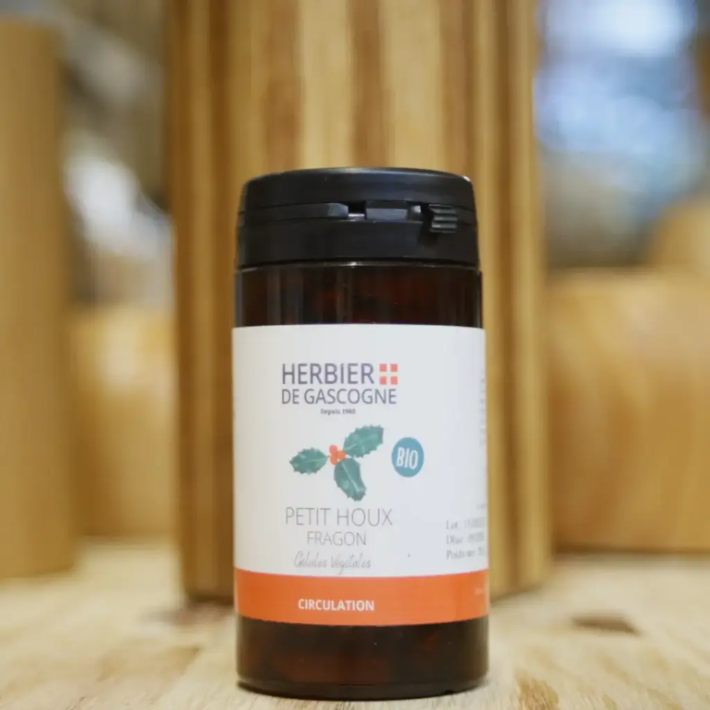 PETIT HOUX BIO (FRAGON) en 90 gélules végétales en 250 mg/gél Herbier de Gascogne