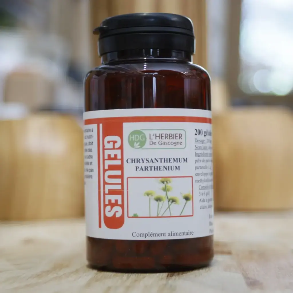 [HGVCHRPART200] CHRYSANTHEMUM PARTHENIUM 200 gélules végétales en 200 mg/gél Herbier de Gascogne