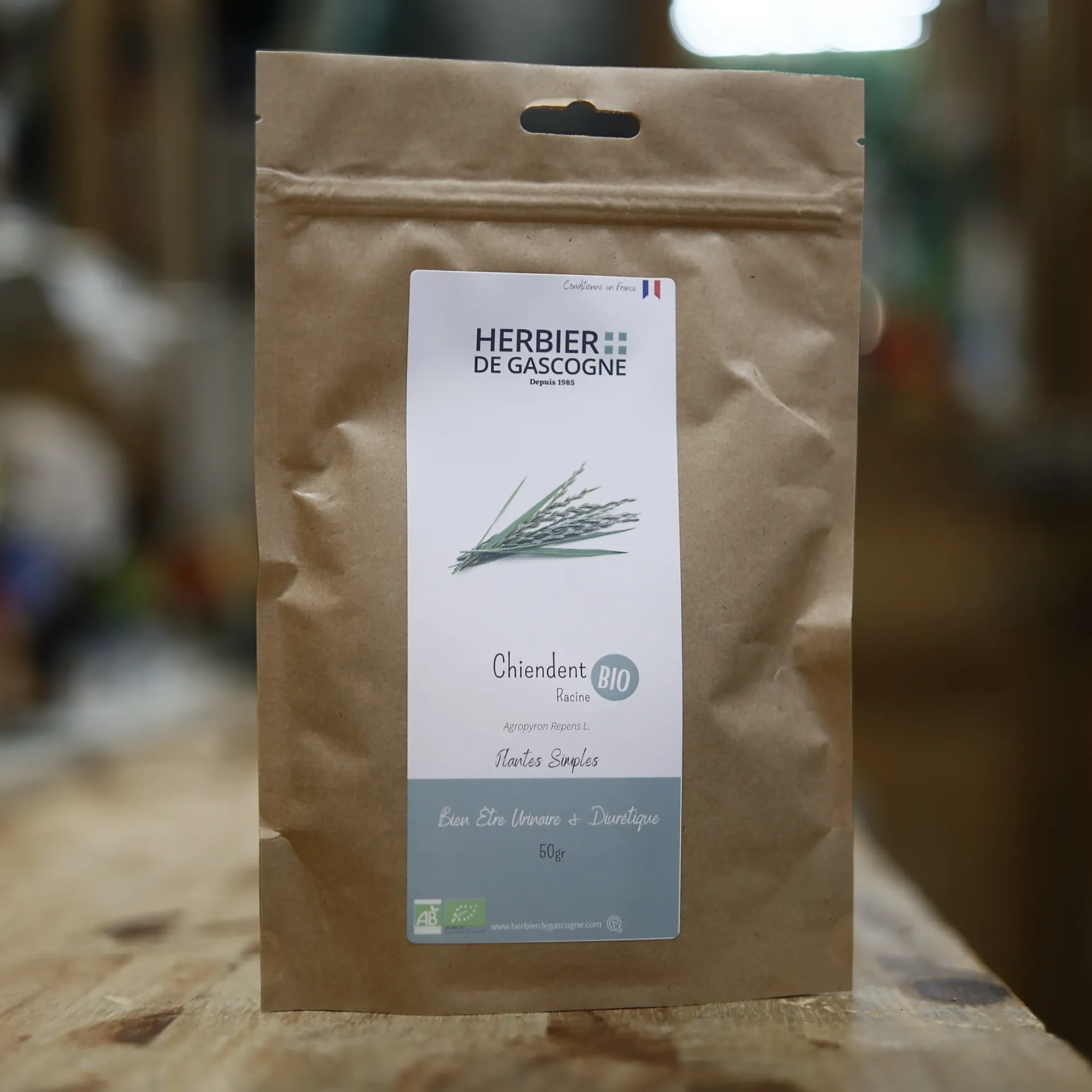 [HPBSCHI] CHIENDENT RACINE BIO 50 GRS tisane HERBIER DE GASCOGNE