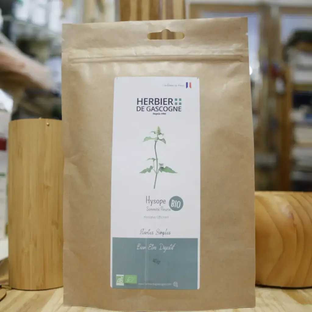 HYSOPE (sommité fleuri) BIO en 40 gr pour tisane Herbier de Gascogne