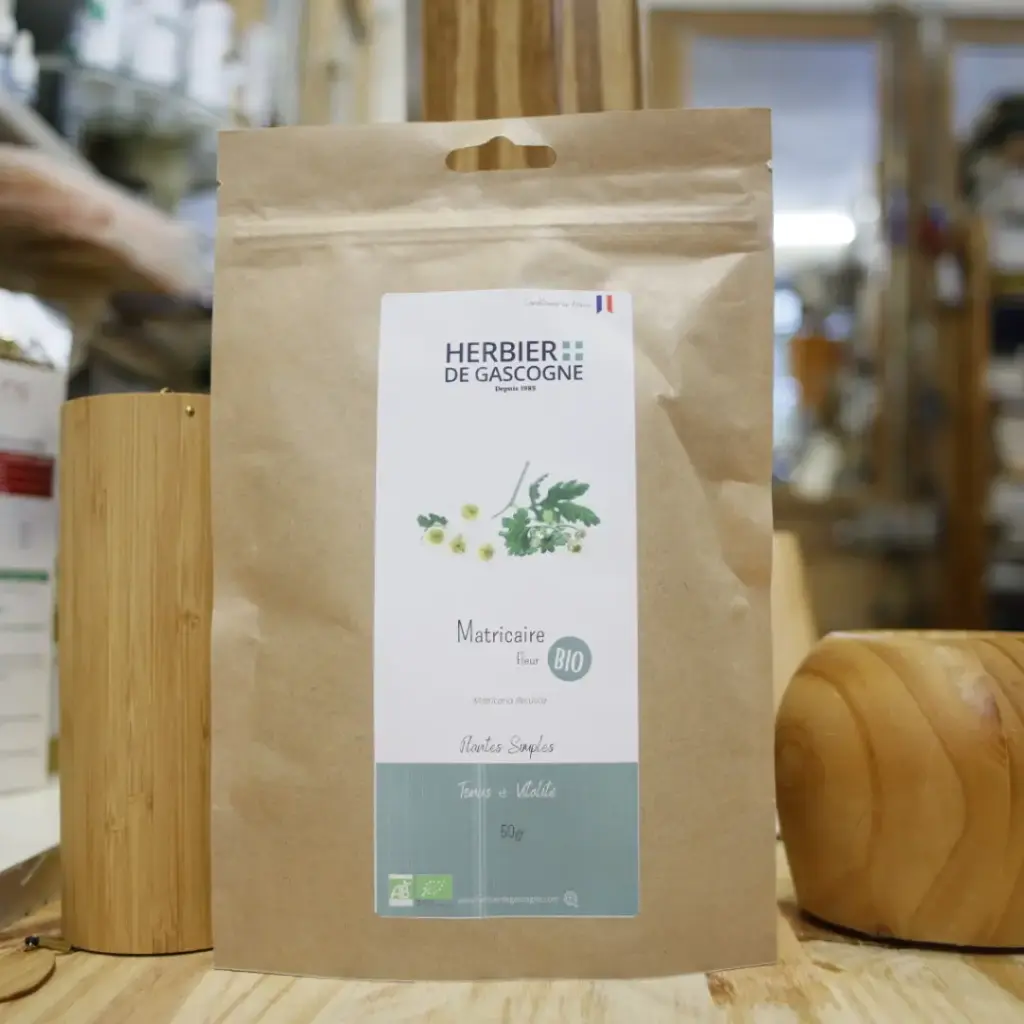 [HPBSMAT] CAMOMILLE MATRICAIRE FLEUR BIO en 50 gr pour tisane Herbier de Gascogne