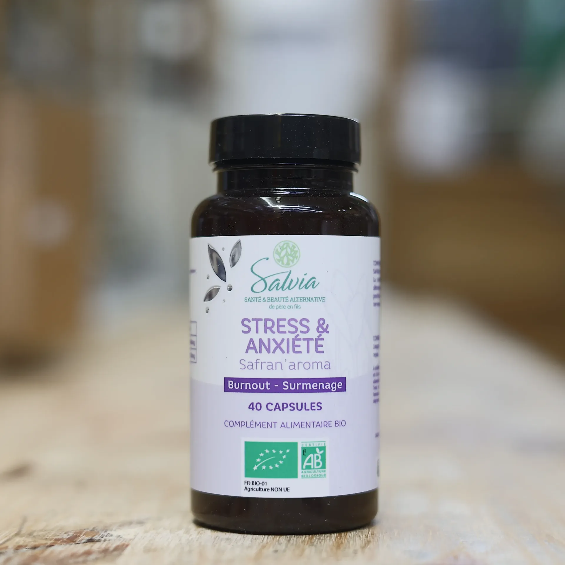 [S.SAF40] SAFRAN'AROMA (Sérénité) en 40 capsules SALVIA