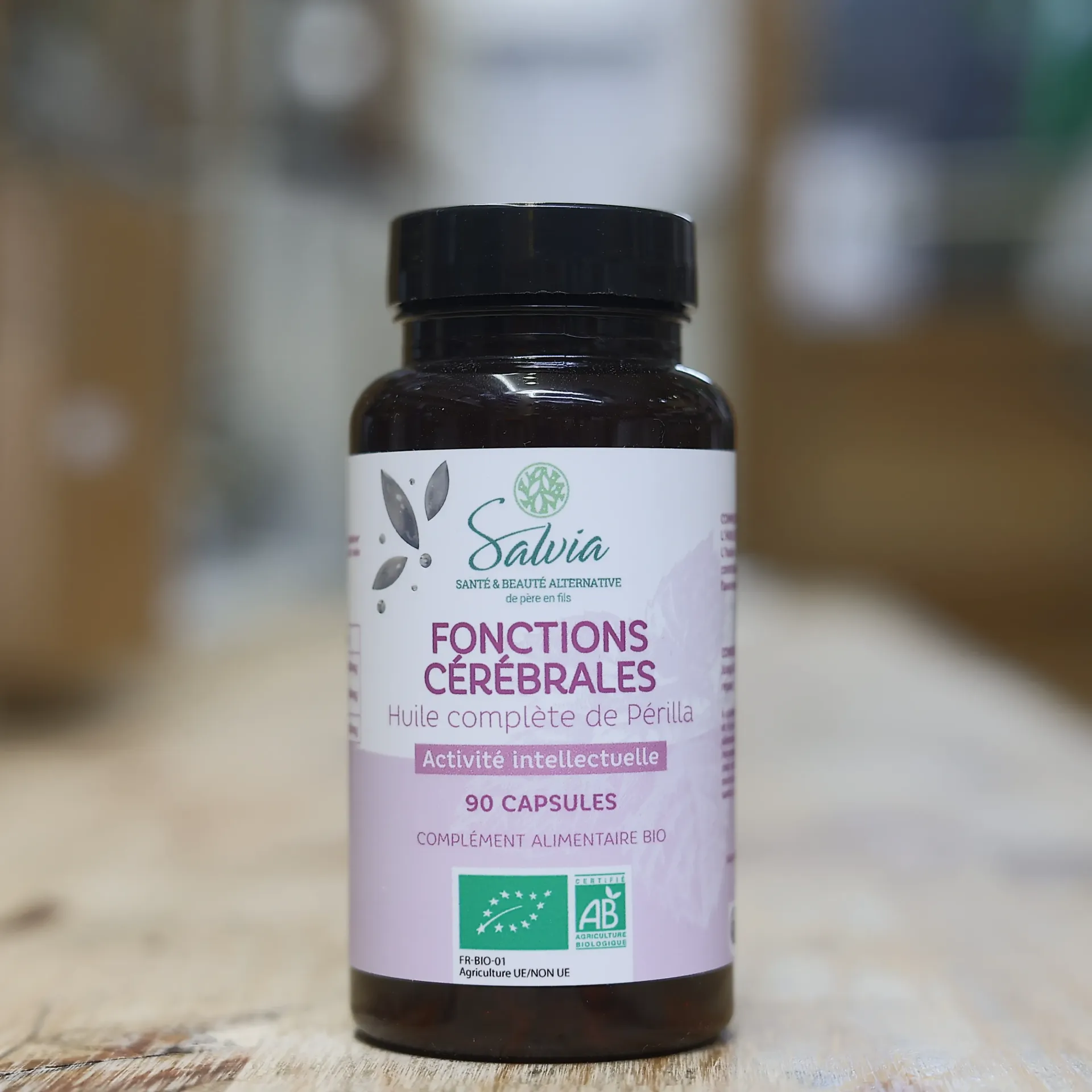 [P90] Huile complète de périlla en 90 gélules (fonctions cérébrales, huile de perrilla) Salvia