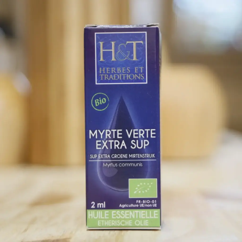 MYRTE VERTE EXTRA SUP BIO en huile essentielle en 2 ml Herbes et Traditions