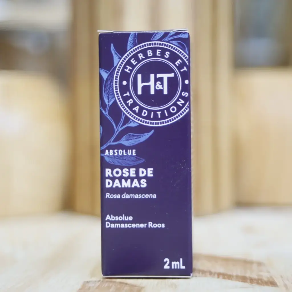 ROSE DE DAMAS BIO en absolue en 2 ml Herbes et Traditions (Rose Damas ~huile essentielle)