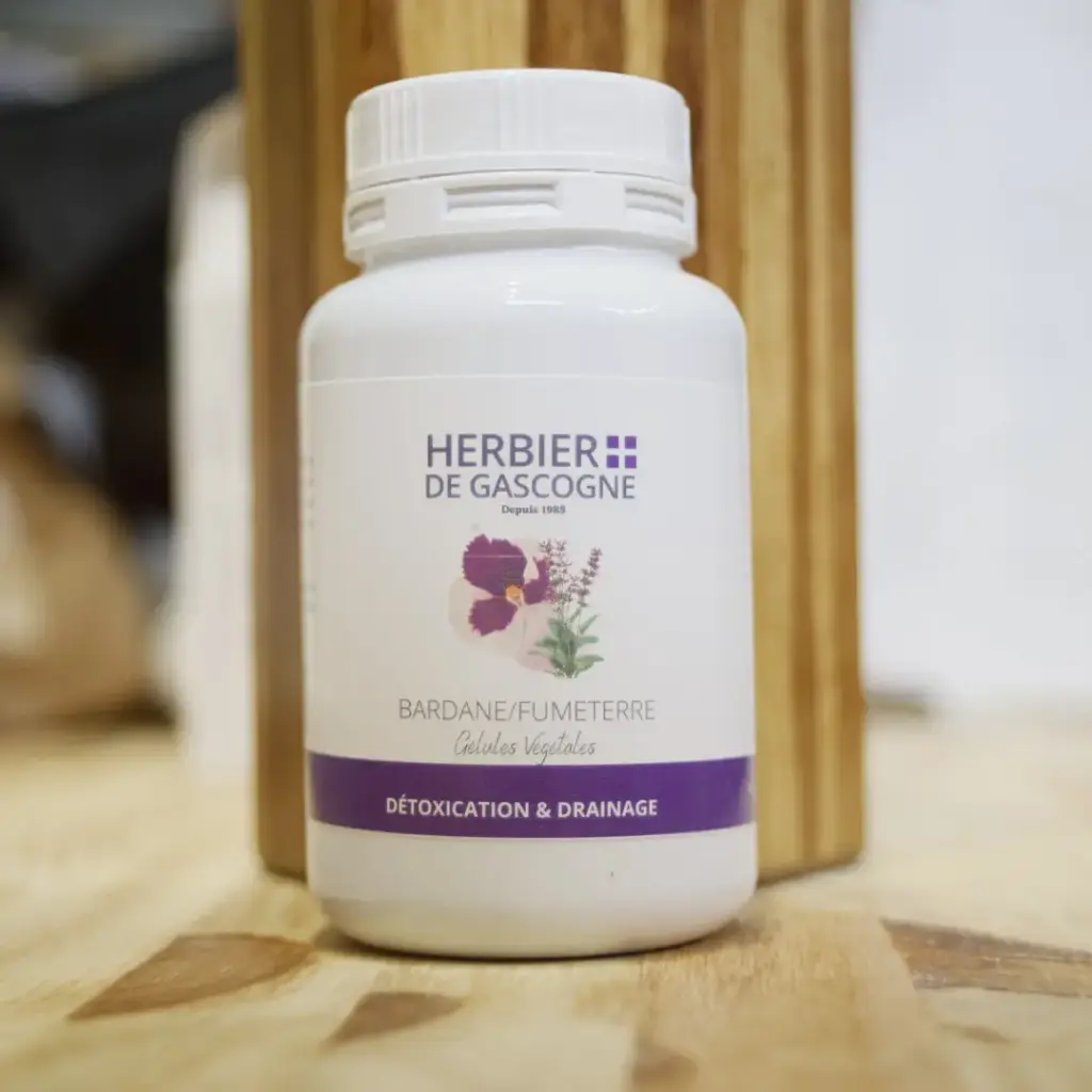 BARDANE/FUMETERRE 200 gélules végétales en 250 mg/gél Herbier de Gascogne