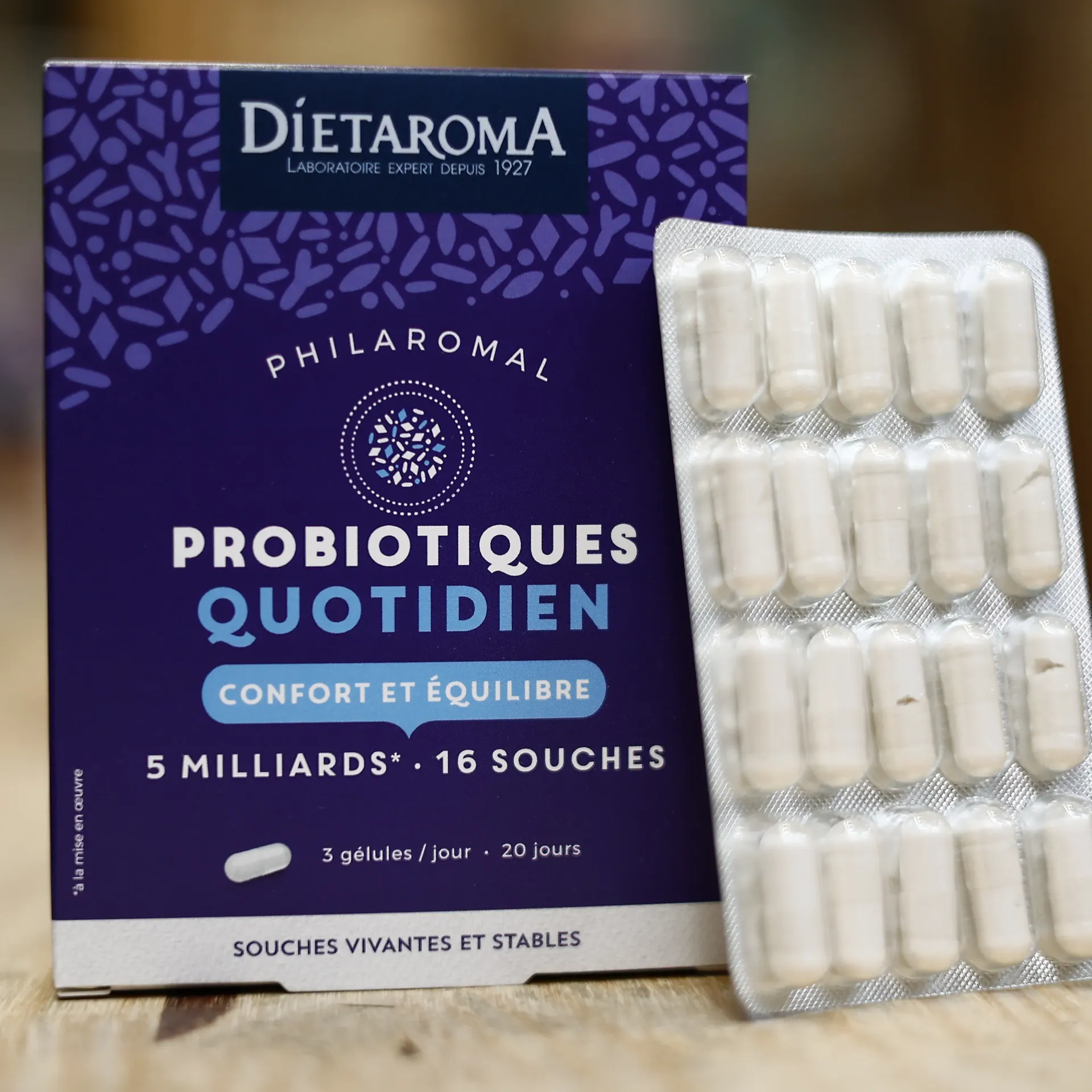 Quotidien probiotiques en 60 gélules PHILAROMAL DIETAROMA