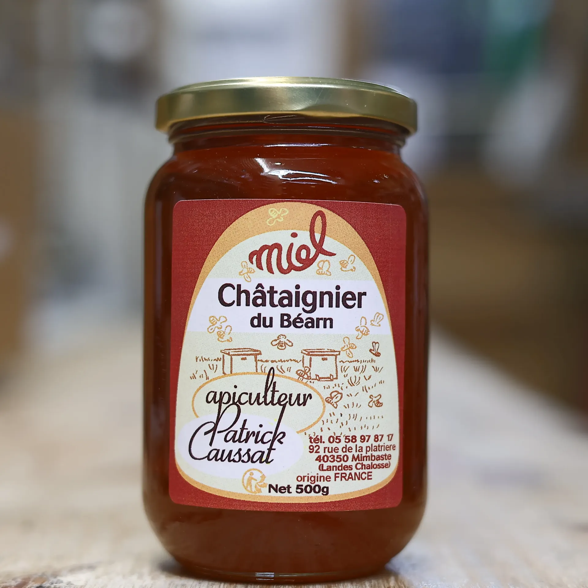 [MICHA] CHÂTAIGNIER 500 gr miel Patrick Caussat
