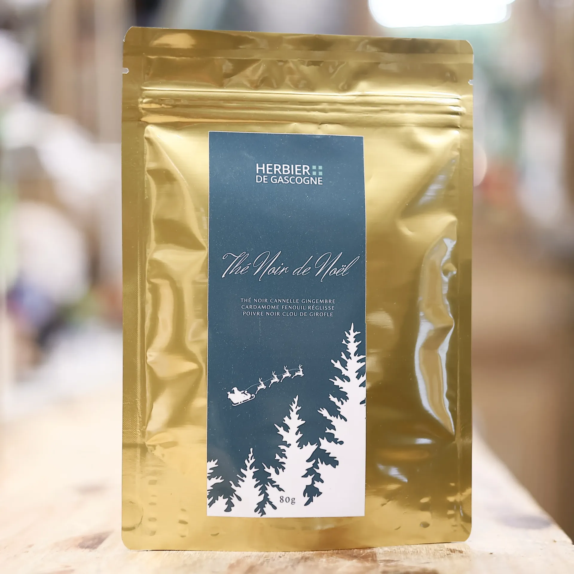 Thé noir de Noël 80 gr pour tisane Herbier de Gascogne