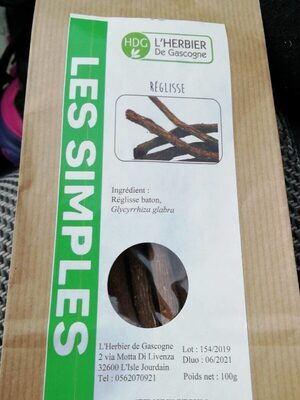 REGLISSE BATON en tisane trad. 50 GRS Herbier de Gascogne