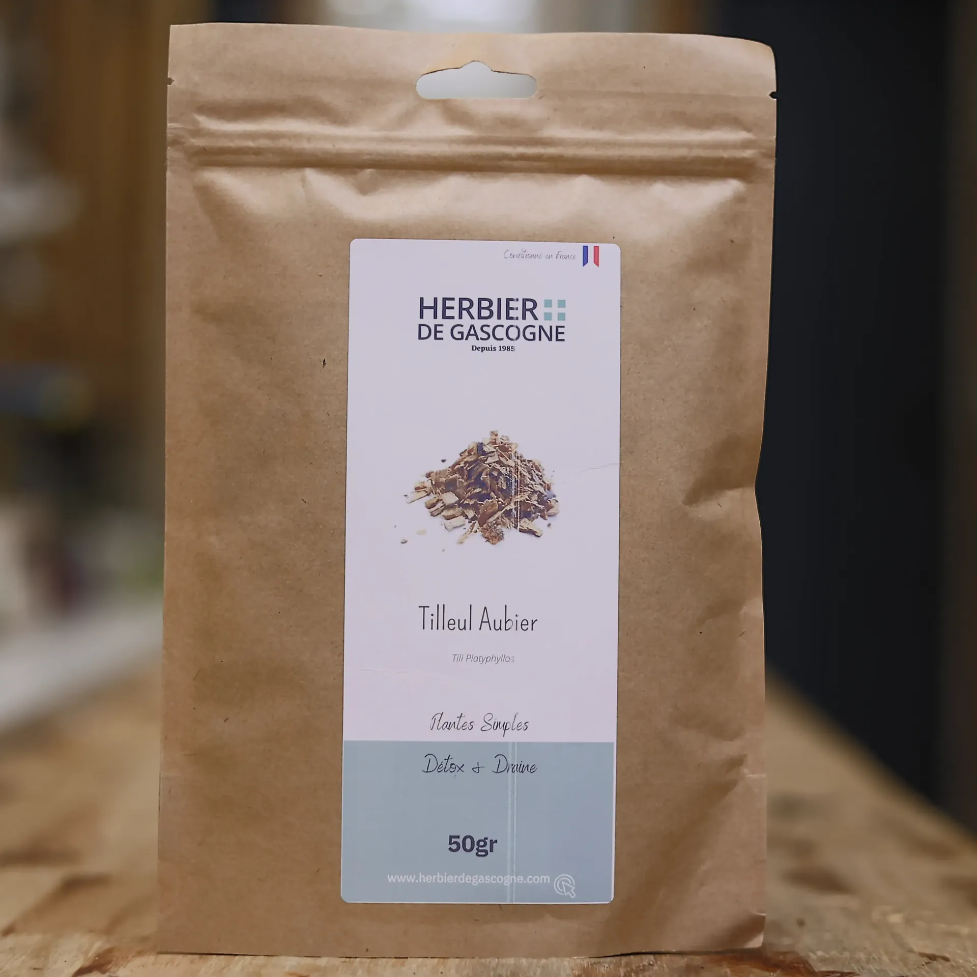 TILLEUL AUBIER coupée en tisane trad. en 50 grs Herbier de Gascogne