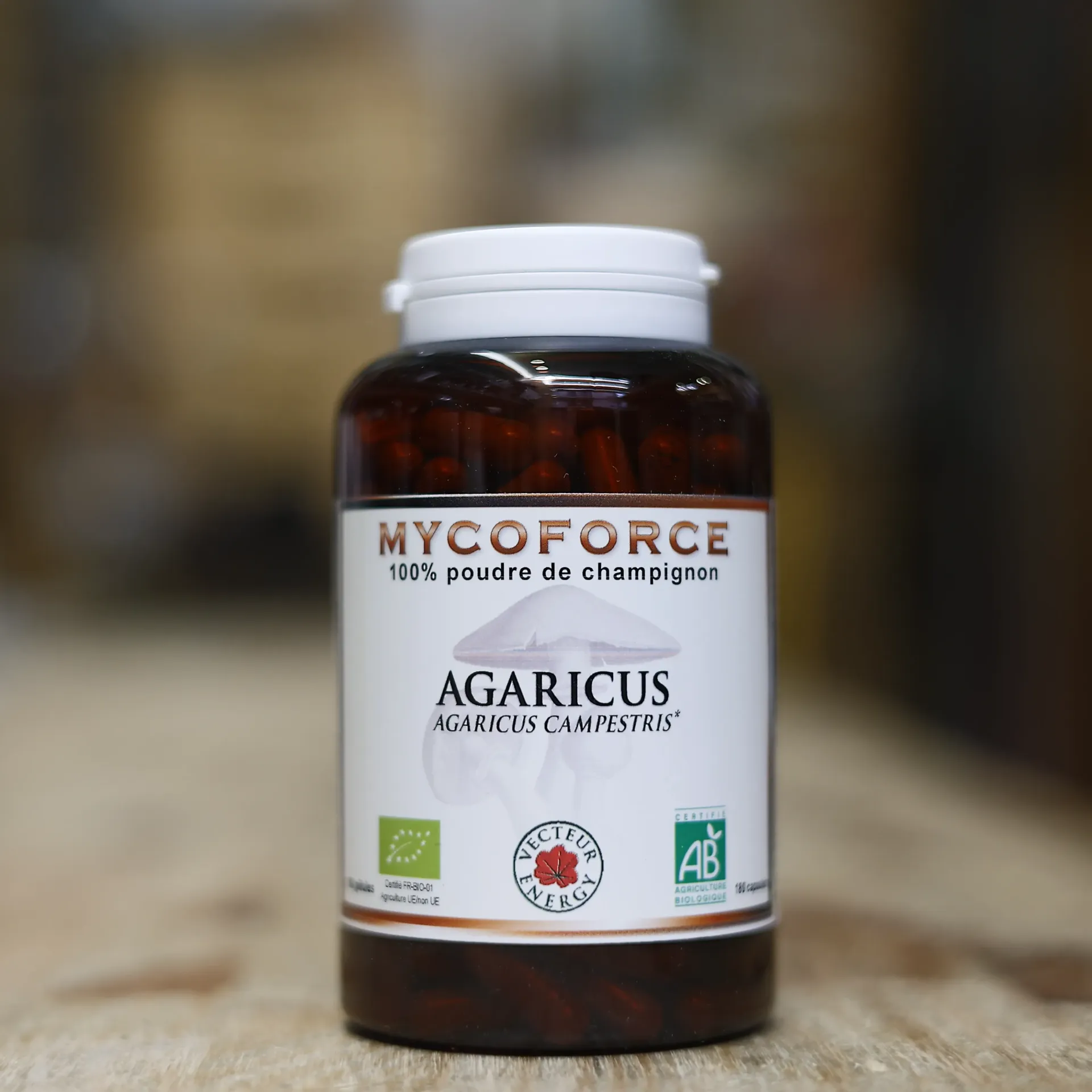 [V.AGA180] AGARICUS 180 gélules MYCOFORCE VECTEUR ENERGY