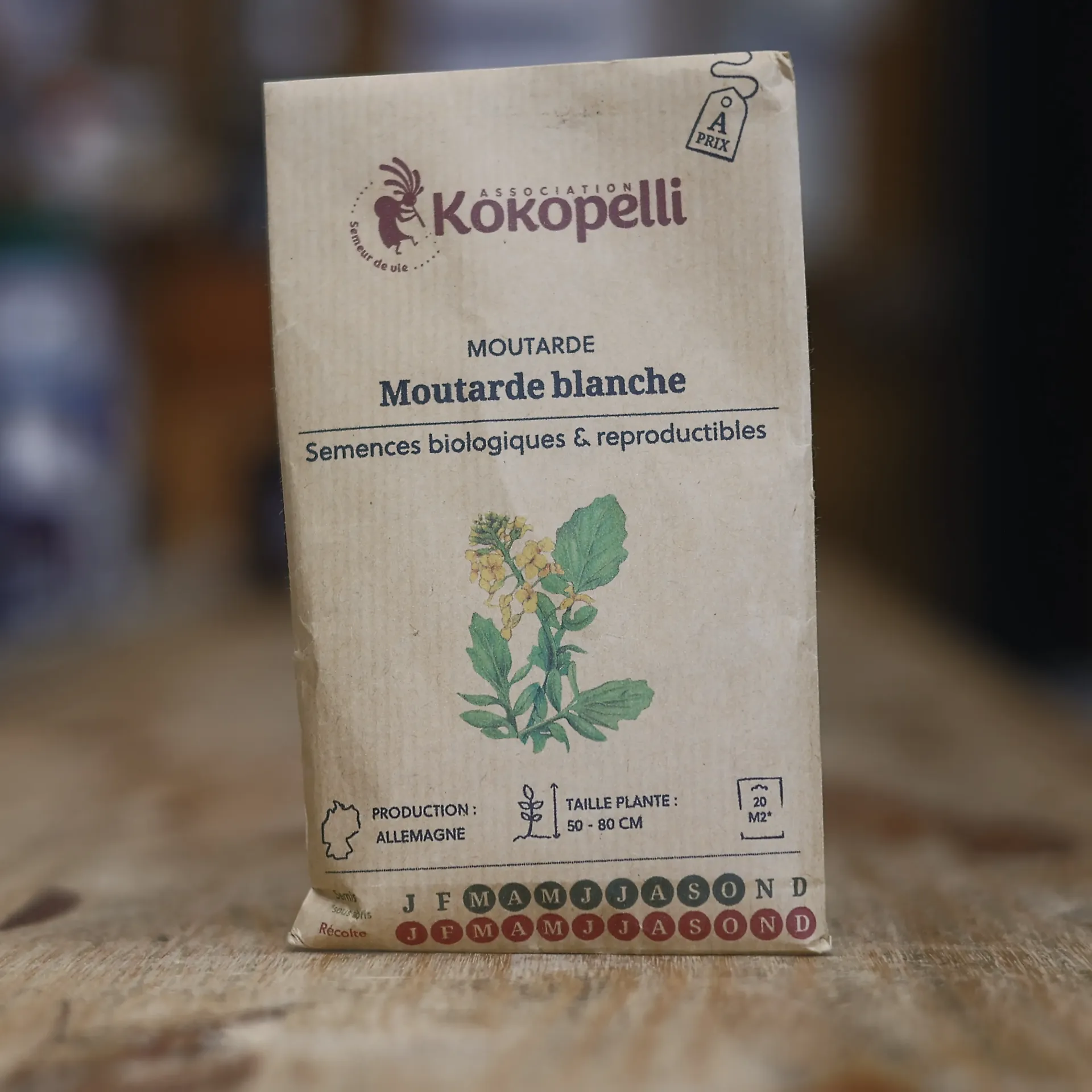 [V0002] Moutarde Blanche graines KOKOPELLI