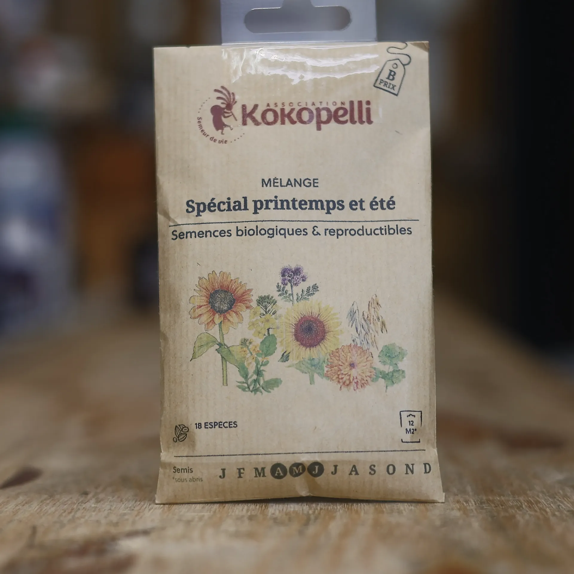 [M0076-1] Fleures spécial printemps et été 12 m2 graines KOKOPELLI